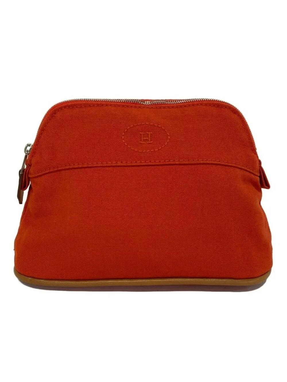 Hermes Pouch Terracotta Brown Leather